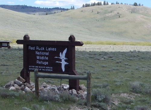 GDMBR: Red Rock Lakes National Wildlife Refuge sign.
